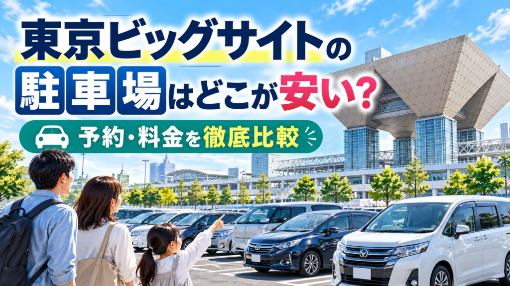 東京ビッグサイトの駐車場料金や予約方法を徹底比較。会場周辺の駐車場と東京ビッグサイトの外観